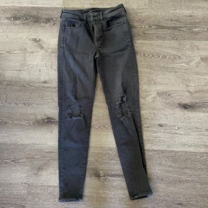 American Eagle washed out black skinny jeans